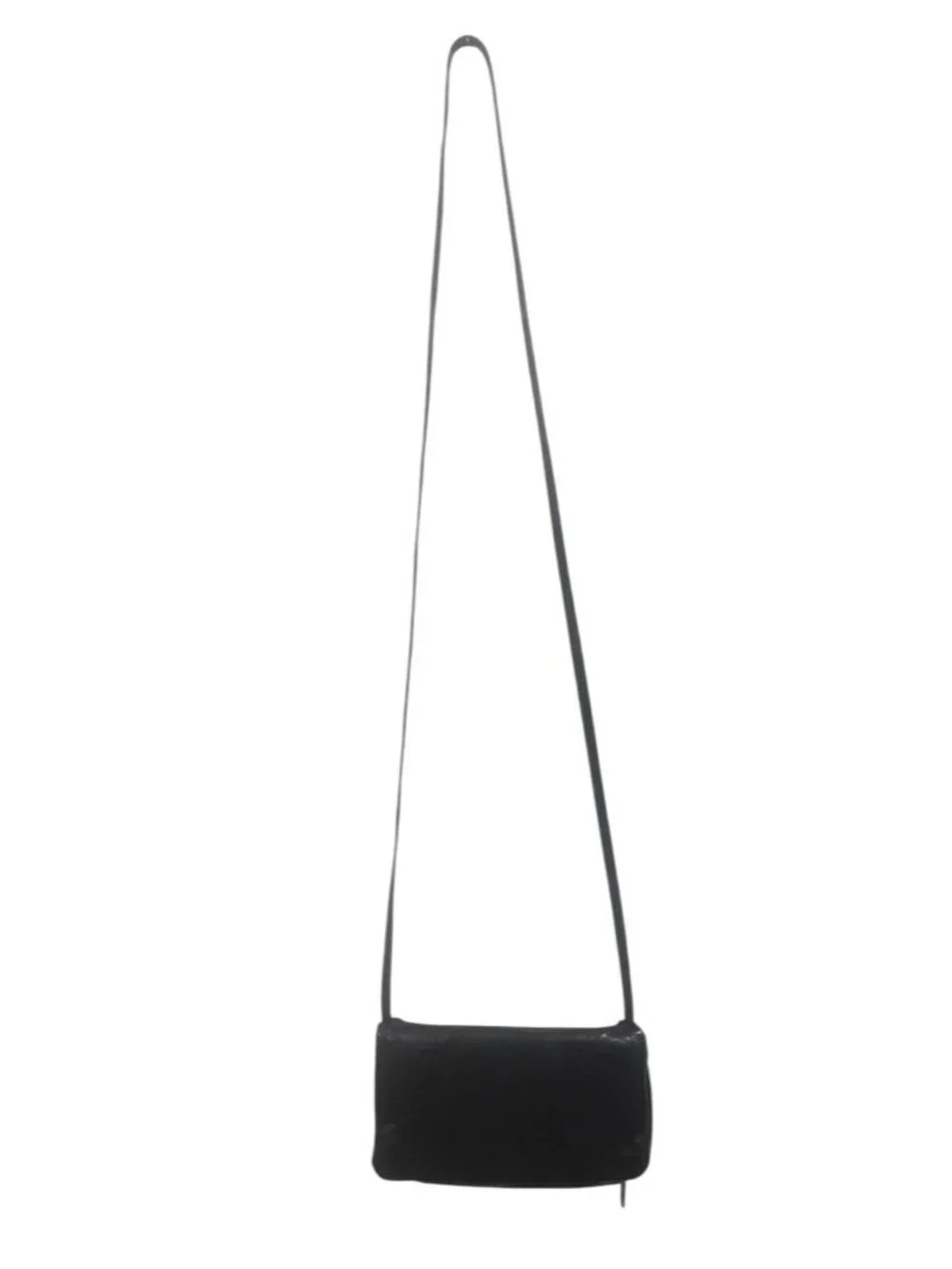 HOBO Black Leather Crossbody Bag Slim Minimalist Shoulder Purse Organizer Small